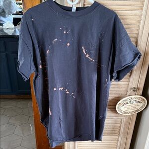 Pebby Forevee Black Bleach-Splatter 11:11 Tee